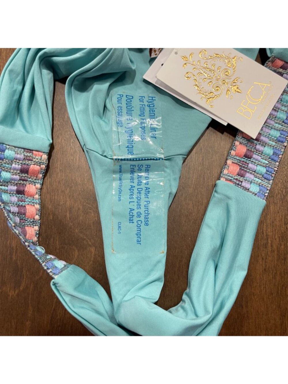 BECCA Fiesta Avery Low Rise Bikini Bottom Women's Size Medium Pastel Side Tab - Picture 7 of 7